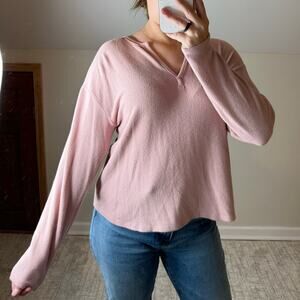 For The Republic: Pink Lightweight Sweater
